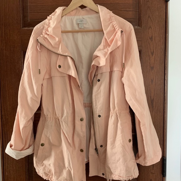 Loft jacket, light pink blush lined jacket - Picture 2 of 4